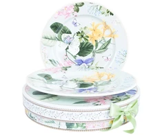 Home4You Lėkštės MIA FLORA 19cm 2vnt dovanų dėžutėje