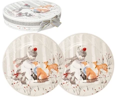 Home4You Lėkštės MIA SNOW D19cm 2vnt dovanų dėžutėje