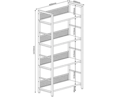 Home4You Lentynėlė HECTOR 60x28xH121cm, uosio/juoda