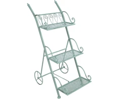 Home4You Shelf MINT 34x50xH81cm, antique žalias metal