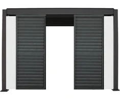 Home4You Louvered sieninė plokštė 0,6x30,9x232,5 cm balta aliuminis