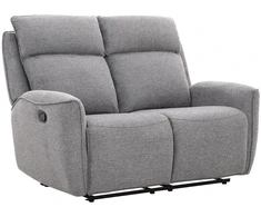 Home4You Sofa MAREN, dviejų vietų, su rankiniu mechanizmu, pilka