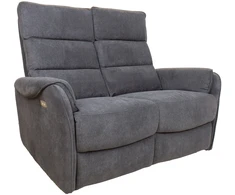 Fotelis Home4You Atlošiama sofa BOWERS 2-vietė Su elektriniu mechanizmu Melsvai pilka