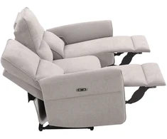 Home4You Sofa-reglaineris DAMIKA Trivietė Elektrinė Pilka
