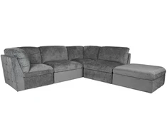 Home4You Modulinė sofa „SAMOA“, 5 dalių, pilka