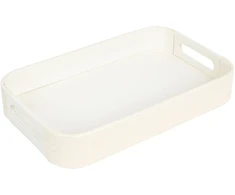 Home4You Dėklas WILMA 41,5×26,5x6 cm, baltas