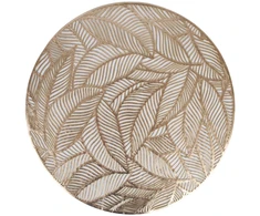 Home4You Kilimėlis APVALUS LAPAS D38cm, auksinis