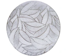 Fotelis Home4You Kilimėlis ROUND LEAF D38cm, sidabrinis