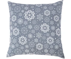 Home4You Pagalvė WINTER FLOWERS 45x45cm, mėlyna/balta