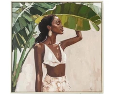 Home4You Paveikslas su rėmu „FAMOUS“, 82,5×82,5 cm, „Rihanna“
