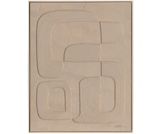 Home4You Paveikslas su rėmu 80x100 cm, šviesiai ruda forma
