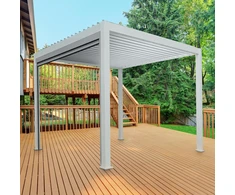 Home4You Pavėsinė MIRADOR-111 3012.5x3927x2508 mm balto aliuminio