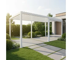 Home4You Pavėsinė MIRADOR-111 3012.5x5914x2508 mm balto aliuminio