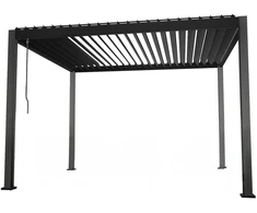 Home4You Pavėsinė MIRADOR-111 301.3x301.3x250.8 cm tamsiai pilkas aliuminis