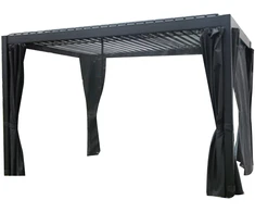 Home4You Pavėsinė MIRADOR-111 301.3x301.3x250.8 cm tamsiai pilkas aliuminis