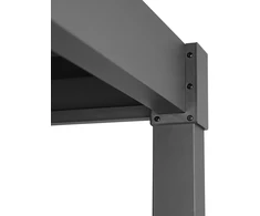 Home4You Pavėsinė MIRADOR-80 298.5x298.5x240 cm tamsiai pilkas plienas