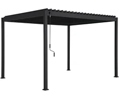 Home4You Pavėsinė MIRADOR-88 297.2x359.2x240.8 cm tamsiai pilkas aliuminis
