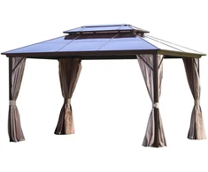 Home4You Pavėsinė Gazebo SUNSET 3x4x2/2,7m, ruda spalva