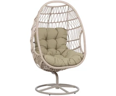 Home4You Poilsio krėslas CASSIA Besisukantis 85x85xH151cm Smėlio
