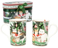 Home4You Puodeliai MIA CATS H10,5cm 300ml 2vnt dovanų dėžutėje