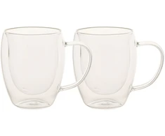 Home4You Dvigubi puodeliai (2 vnt.), po 300 ml, stikliniai, su dviguba sienele