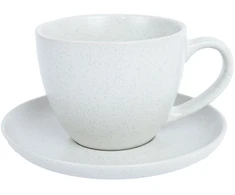 Home4You Puodelis/lėkštė KATRIN 300ml, smėlio spalvos