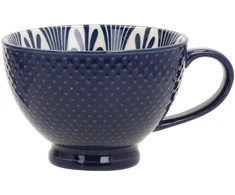 Home4You Dark Puodelis SEREN H7,7cm 355ml, tamsiai mėlynas
