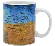 Home4You Puodelis PAINTING ART H9.5cm 350ml "Kviečių laukas su varnomis"