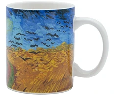 Home4You Mug PAINTING ART H9.5cm 350ml "Wheatfield with Crows"