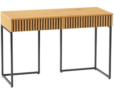 Home4You Rašomasis stalas HAMPTON 120x50xH79cm, melaminas su ąžuolo žieve