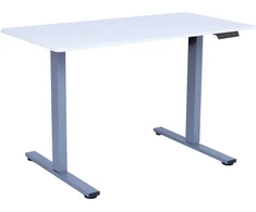 Home4You Rašomasis stalas ERGO FIT 120x60x71,5-116 cm baltas pilkas reguliuojamas