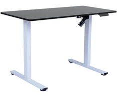 Home4You Stalas ERGO FIT su 1 varikliu 120x60x71,5-116 cm, juodas/baltas