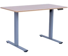 Home4You Rašomasis stalas ERGO FIT 120x60x71,5-116 cm Ąžuolas Sidabrinė Pilka
