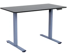 Home4You Rašomasis stalas ERGO FIT 120x60x71,5-116 cm juodas sidabrinės pilkos spalvos