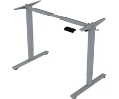 Home4You Rašomasis stalas ERGO FIT 120x60x71,5-116 cm juodas sidabrinės pilkos spalvos
