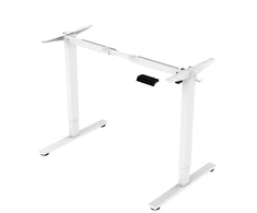 Home4You Stalas ERGO FIT 1 Motoras, Elektrinis, Reguliuojamas Aukštis, Baltas, 120x68 cm