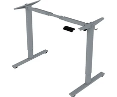 Home4You Rašomasis stalas ERGO FIT 120x60x71,5-116 cm baltas pilkas reguliuojamas
