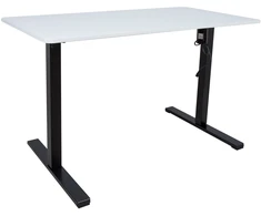 Home4You Rašomasis stalas ERGO OPTIMAL vienas variklis 120x60cm, Spalva: juoda/balta