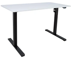 Home4You Rašomasis stalas ERGO OPTIMAL vienas variklis 120x60cm, Spalva: juoda/balta