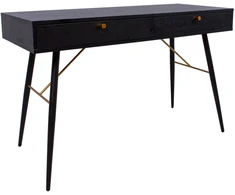 Home4You Stalas LUXEMBOURG 120x48xh75cm, juodos spalvos