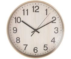 Home4You Sieninis laikrodis WOODY D30cm, šviesios medienos tekstūros