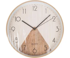 Home4You Sieninis laikrodis WOODY D34cm, medinis trikampis