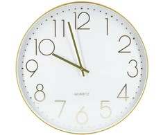 Home4You Wall clock GOLD D50cm, auksinis