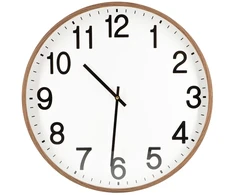 Home4You Wall clock WOODY D50cm, dark ruda