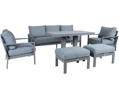 Lauko baldų komplektas Home4You Sodo baldų komplektas RIO 6-parts, greyish beige