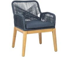 Lauko baldų komplektas Home4You Sodo baldų komplektas FLORIDA table and 4 chairs, pilkas