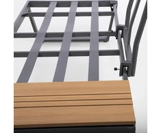 Lauko baldų komplektas Home4You Sodo baldų komplektas MOERS multifunctional, pilkas