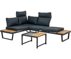 Lauko baldų komplektas Home4You Sodo baldų komplektas MOERS multifunctional, pilkas