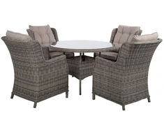 Lauko baldų komplektas Home4You Sodo baldų komplektas Trento 110x73,5 cm šviesiai pilkas
