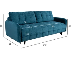Home4You Sofa-lova SARITA 3-vietė, žalia